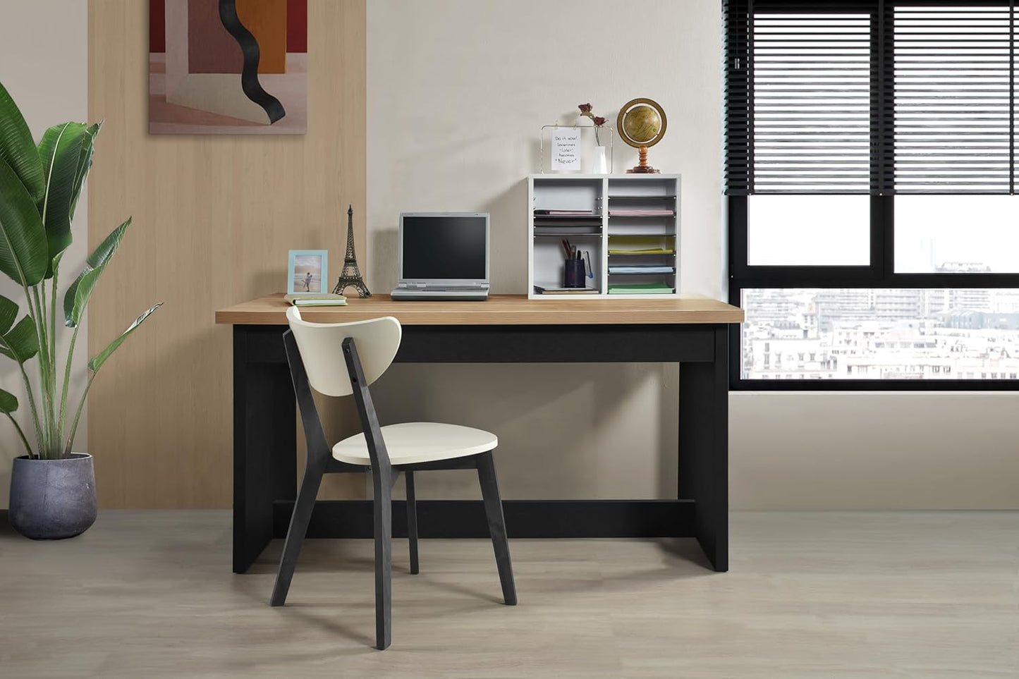 AdirOffice Wooden Adjustable Literature Organizer, 12 Compartment Office Mailbox, or Classroom Literature Organizer, White