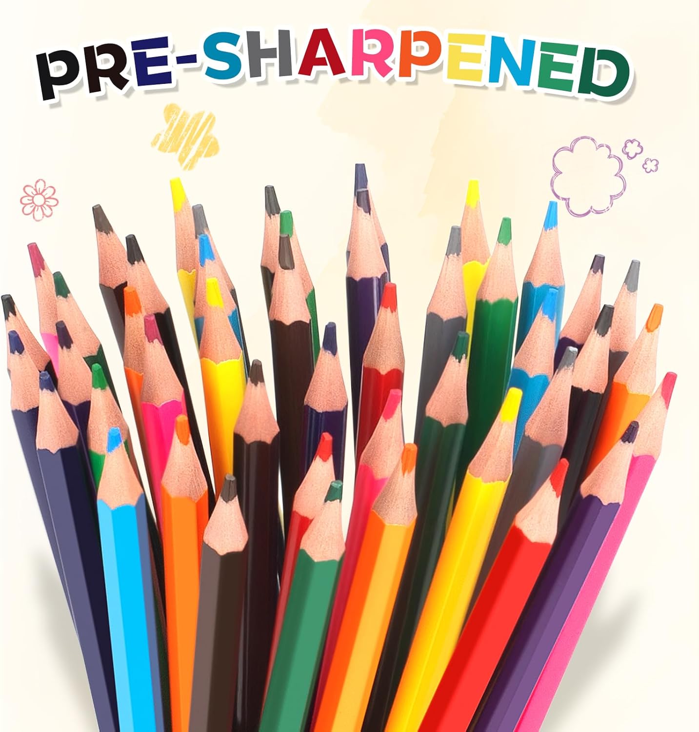 320 Count Colored Pencils Bulk, 16 Assorted Colors, Pre-sharpened Coloring Pencils Set for Kids and Adult, Teachers Essential Classroom Prizes, Back to School Supplies