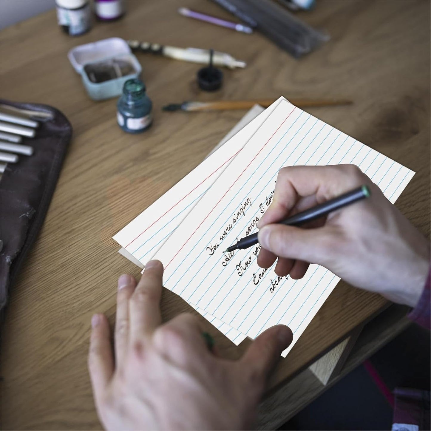 Index Cards 5x8, Ruled Index Cards, Flash Cards for Studying, White Index Cards, File Note Cards, Study Cards, Flash Cards, Study Cards, 100 Pcs Lined Index Flashcards for Office and School Supplies