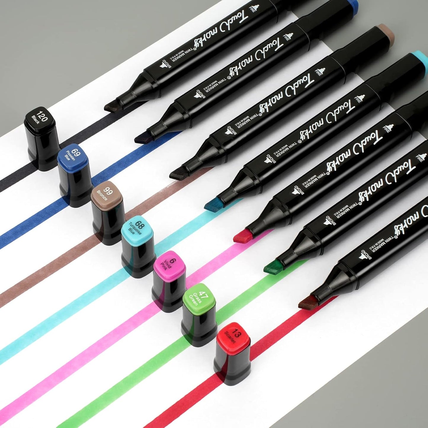 80 Colors Alcohol Markers Pens,Markers Drawing,Markers Set for Kids,Adults Coloring Book, Multicolor,Wide Chisel and Thin Head Double-Head Design Equipped with,Black Suitcase