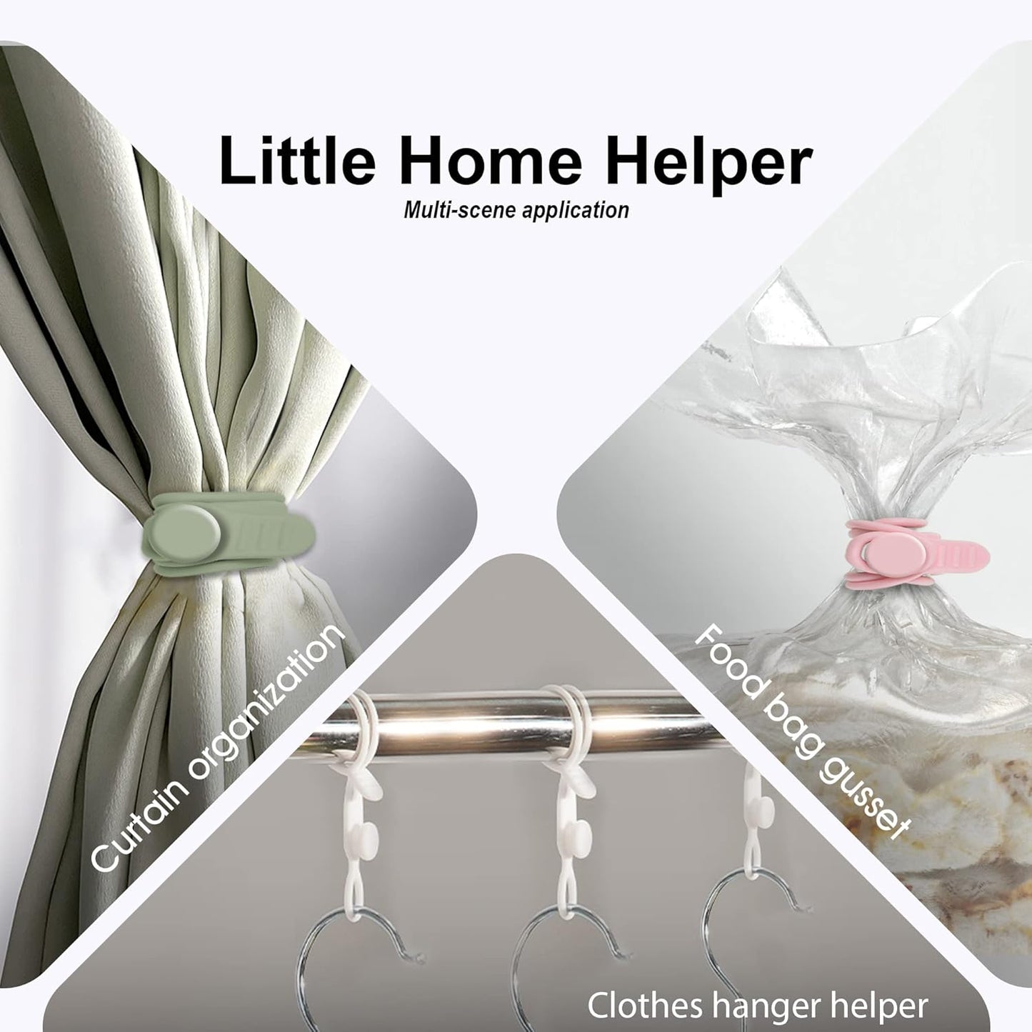 Nearockle 24Pcs Silicone Cable Straps Cord Organizer for Bundling Earphone, Phone Charger, Computer Cords, Reusable Cable Ties Wire Organizer in Home,Office,Kitchen,School (4 Colors)