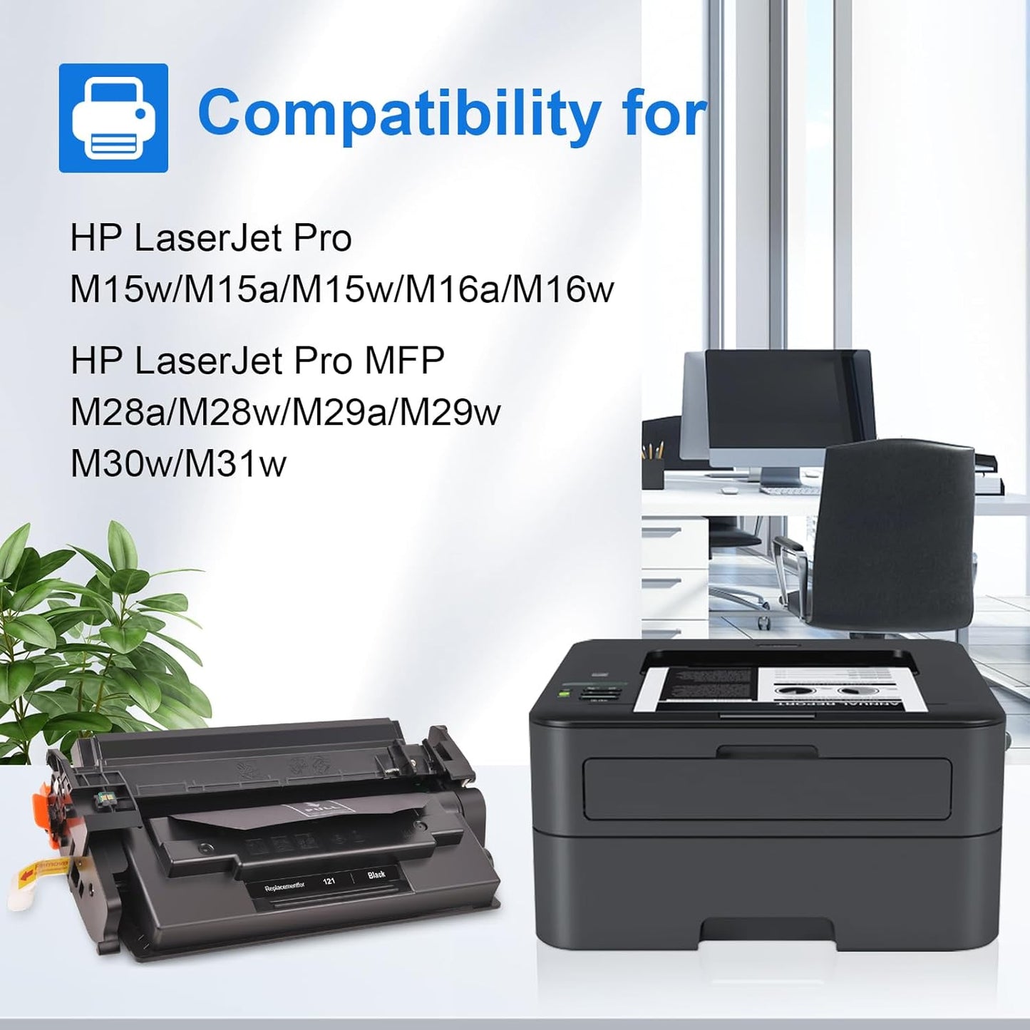 myCartridge 48A Toner Cartridges Compatible for HP 48A CF248A Toner Cartridge HP Pro MFP M15w M29w M28w M15a Printer (4 Pack)