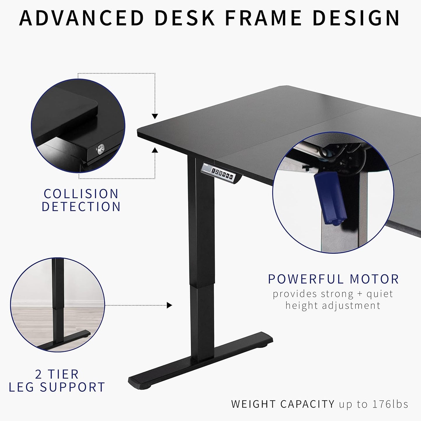 VIVO Electric 71 x 30 in Standing Desk, Memory Height Adjustment, 1B Series, Reclaimed Wood Top Gray Frame, DESK-KIT-1G7P