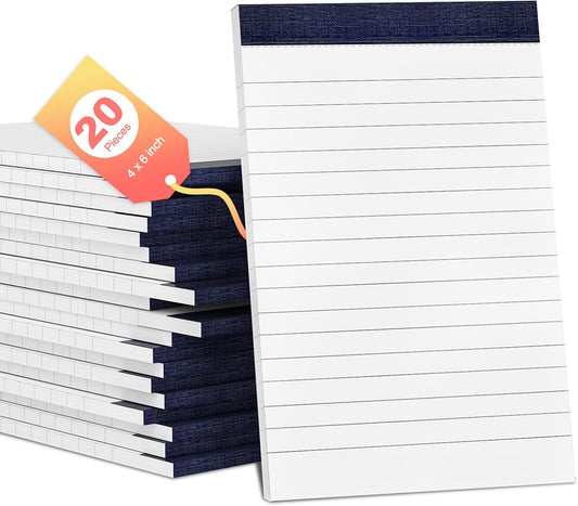 Note Pads 4x6 In Lined Writing Notepad for Office Supplies College Ruled To Do List Notepads Grocery List Note Pad Writing Pads for Work Office Memo Pads Scratch Pads for Writing 30 Sh/Pad 20 Pads/Pk