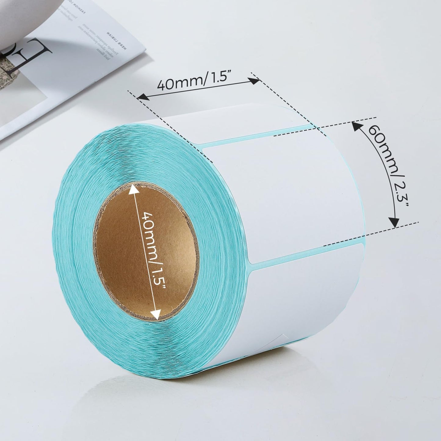 Bonvoisin Printing Scale Label Rolls, 58 X 40 mm, Barcode Label, 12 Rolls Per Case