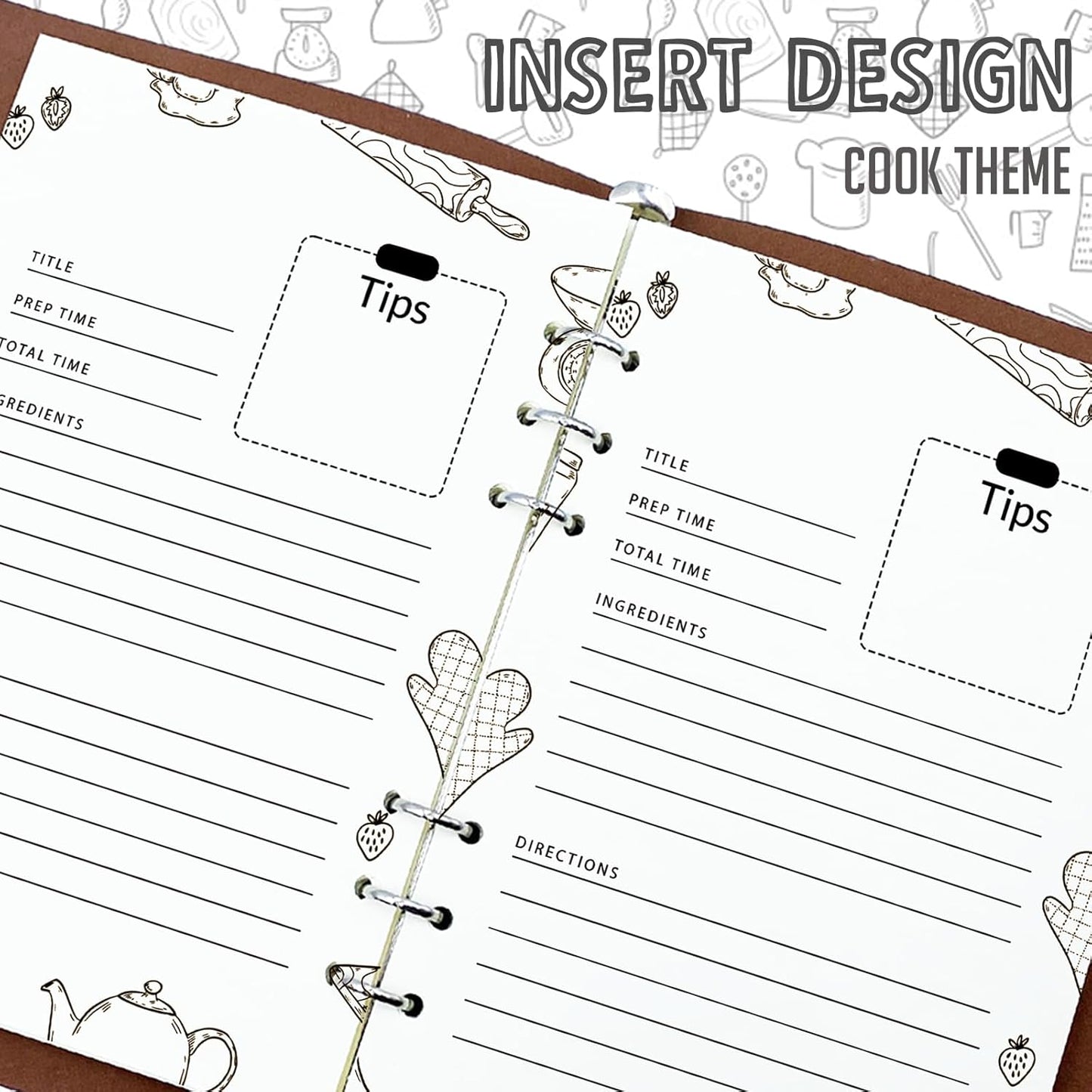 ubjva Personalized Recipe Book Custom Engraved Leather Recipe Book to Write in Your Own Recipes Family Cookbooks Journal for Mom Dad Wife Daughter