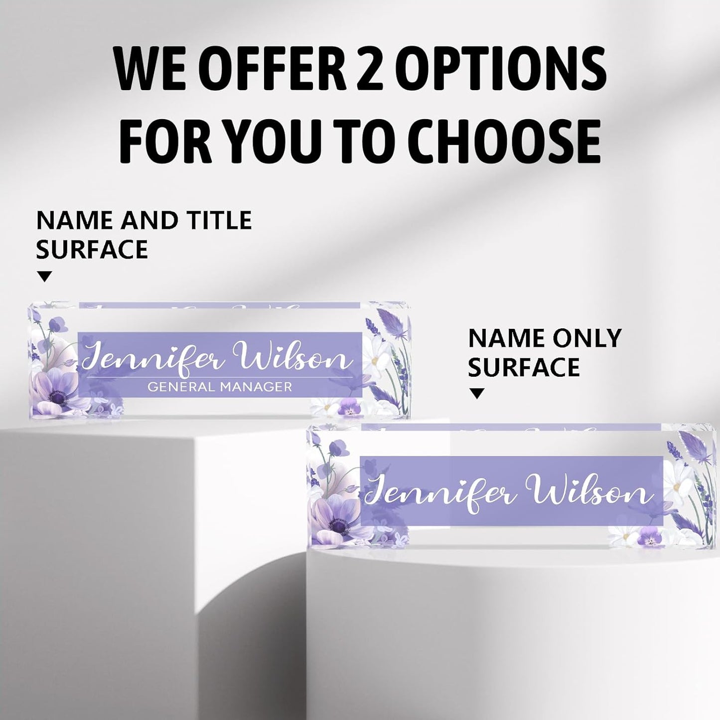 Name Plate for Desk, Desk Name Plate Personalized Office Desk Decor for Women and Men, Acrylic Desk Accessories, Employee Appreciation Gifts The Office Gifts for Boss, Manager, Teacher, Nurse