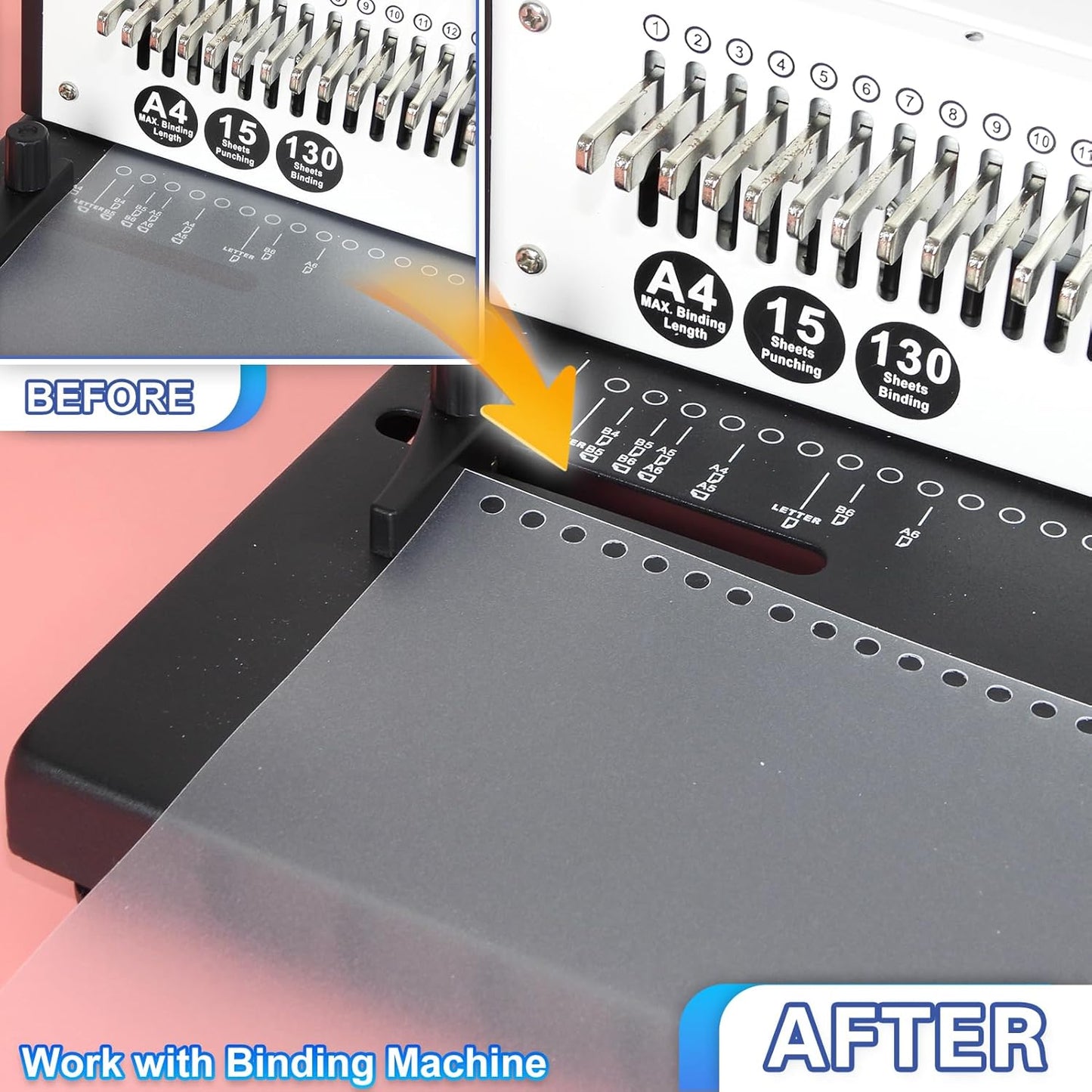 Rayson Frosted Binding Covers - 10 mil Polypropylene (PP) Matte Finish, 8.5" × 11", Durable Un-Punched Plastic Binding Covers, 100/Pack (PP25100MT)