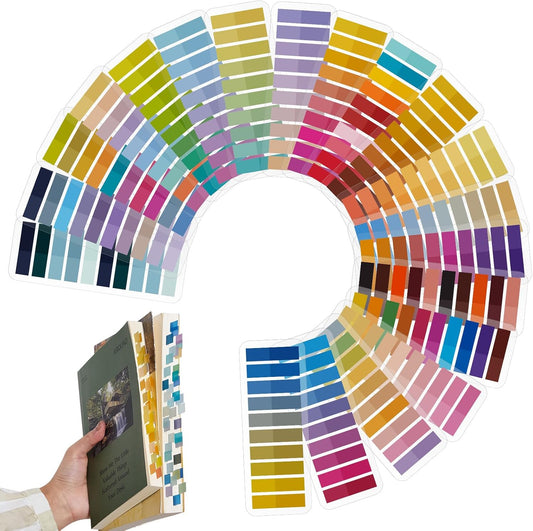 ReliThick 4000 Pcs Annotation tabs Sticky Tabs for Books Transparent Sticky Notes Multi Colored Writable Page Markers Book Flags Strip for Annotating Reading Supplies Bookish Gift (Gradient Color)