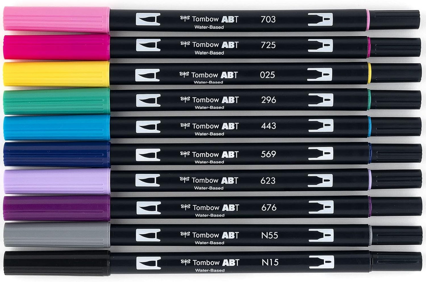 Tombow 56188 Dual Brush Pen Art Markers, Galaxy, 10-Pack. Blendable, Brush and Fine Tip Markers