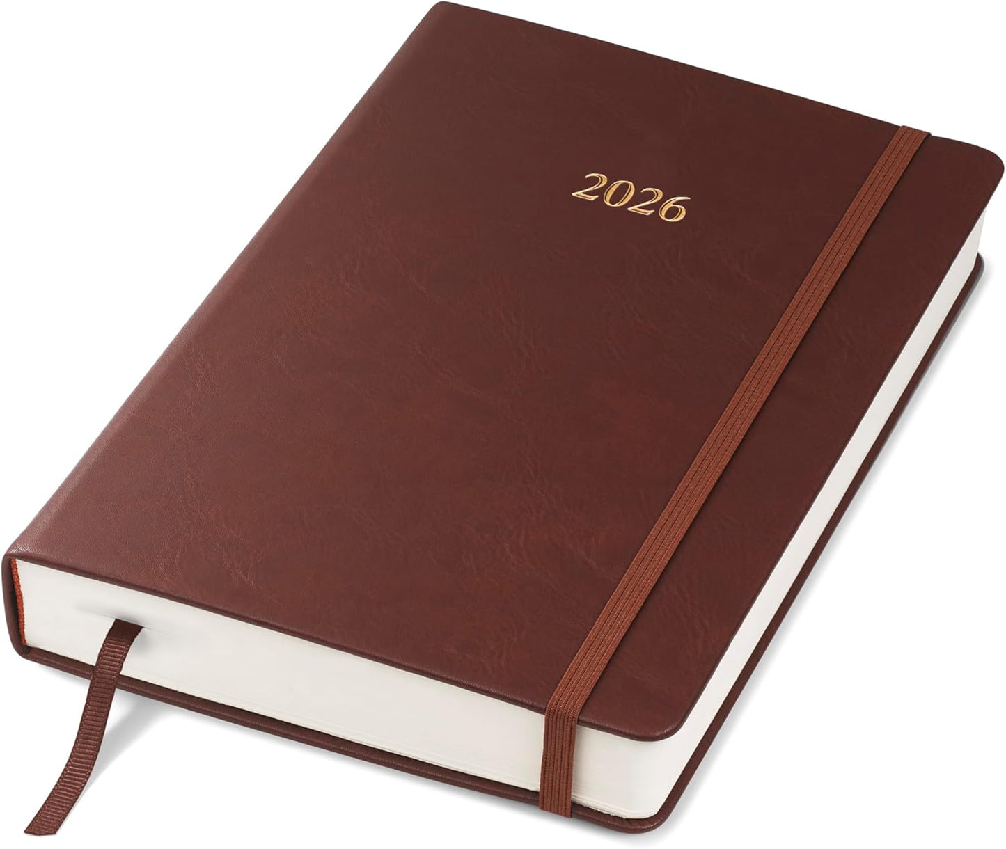 Wykeham's Executive 2026 Daily Journal Planner – US Public Holidays & Format – Customization Available (Conker, 8.5"×5.5")