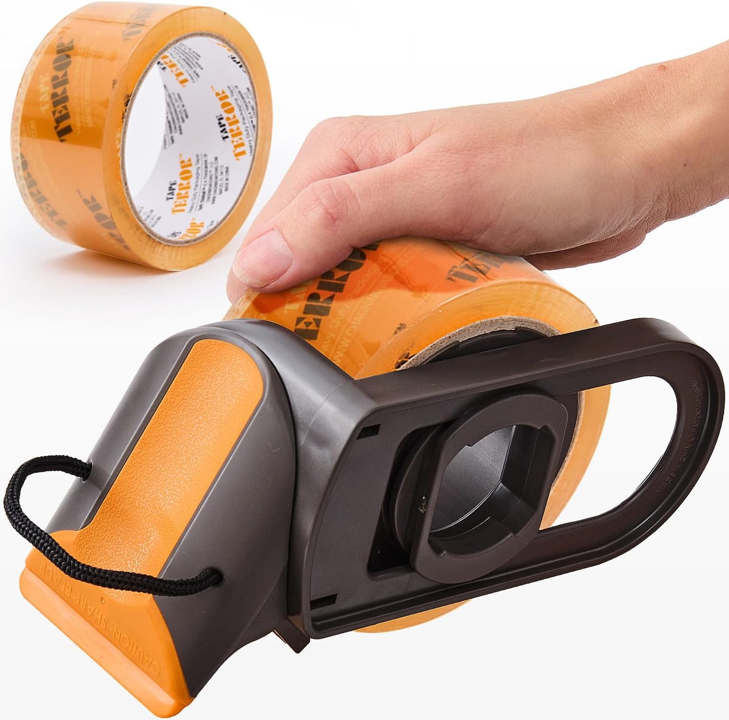 Clear Packing Tape with Dispenser (1 Roll) – Heavy Duty, Refillable, Compatible with Standard 2” Wide Rolls