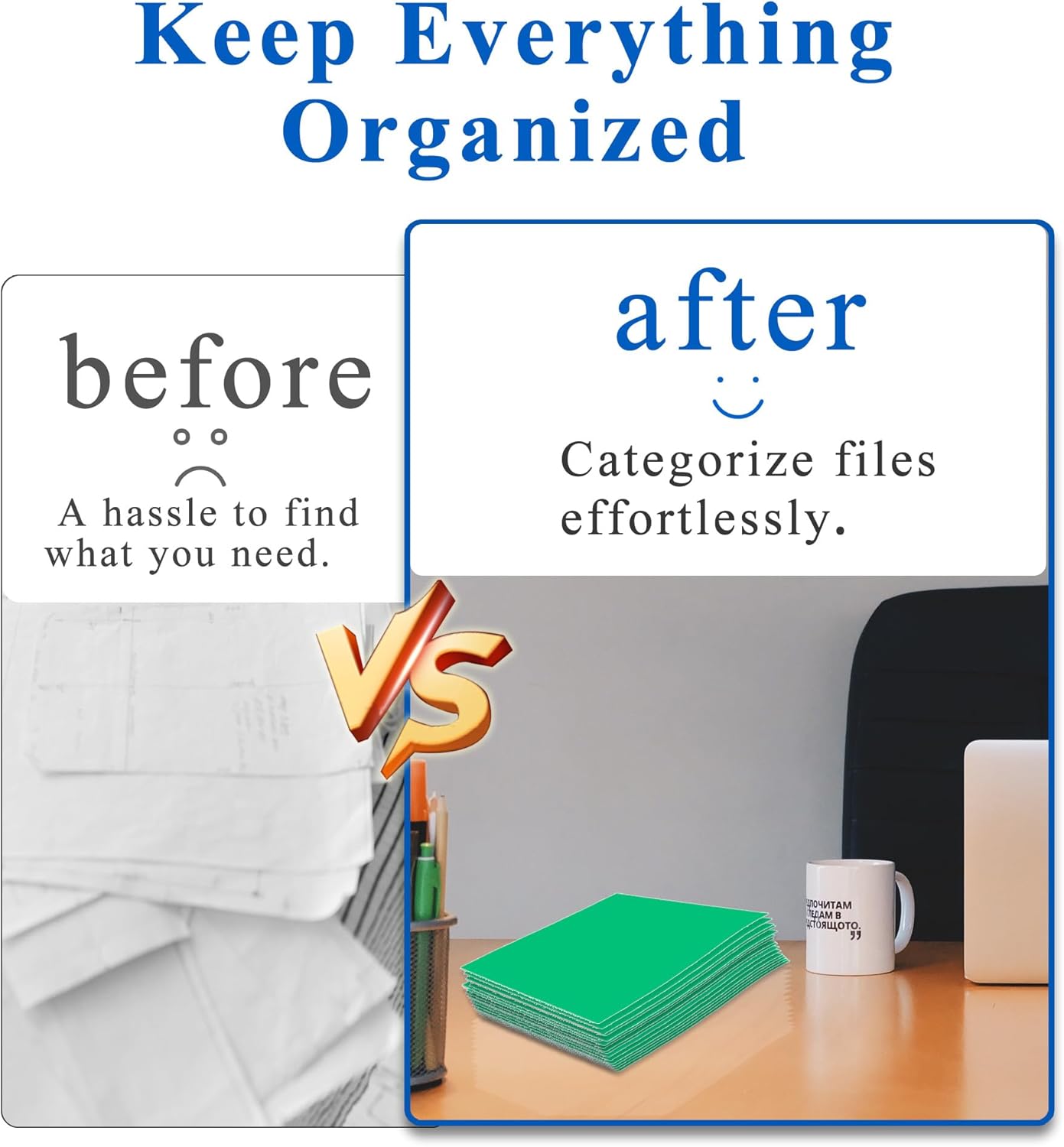 Zzrywuty 50 Packs Paper Folders with Pockets for Students,Businessmen and Office Workers,Letter Size,Two Pocket Folders with Card Slot for Office,Business,School Supplies (Green)