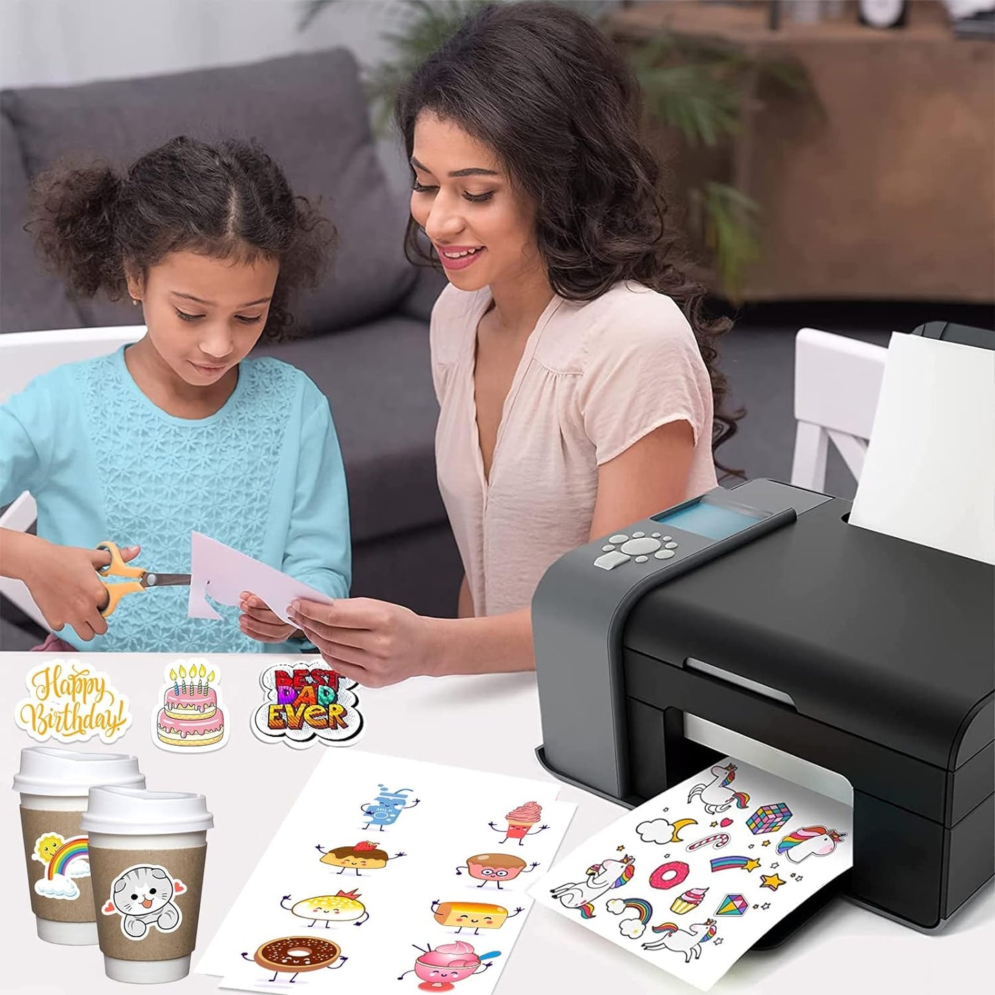 8.5 x 5.5 Half Sheet Shipping Labels for Laser and Inkjet Printers, 2 Per Page Self Adhesive Mailing Labels, White Blank Labels [150 Sheet 300 Labels]