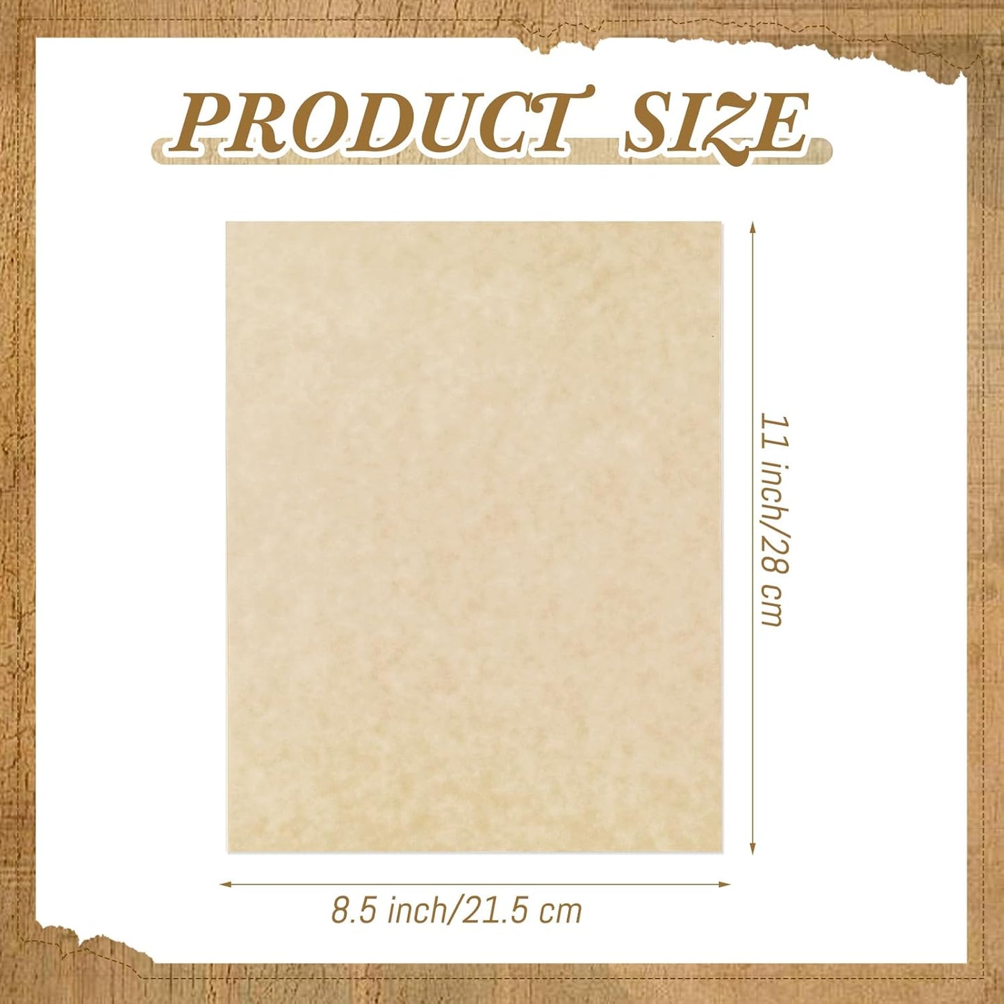 Epakh 200 Sheets Old Age Parchment Paper 8.5 x 11 Inch Standard Letter Vintage Colored Old Parchment Semblance Double Side Printing Paper (Mixed Color)