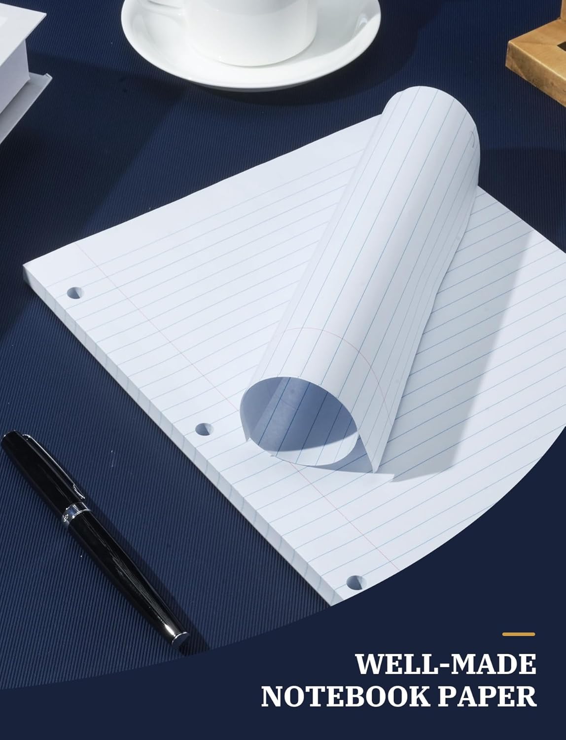 Loose Leaf Paper 8.5 x 11, Loose Leaf Notebook Paper, 200 Sheets Binder Paper 8-1/2 x 11'', 3-Hole Punched Filler Paper Notebook, 2 Pack, 100 Sheets/Pad