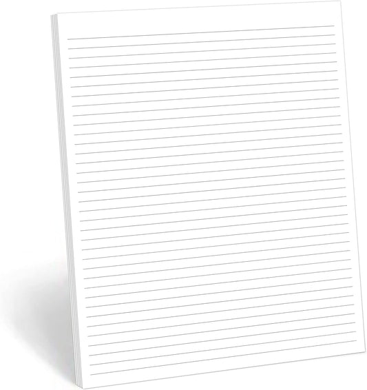 321Done Ruled Notepad (8.5" x 11") College-Ruled Line Spacing, 50 Sheets, Large Letter Size Glued Edge Notepad, Tear Off, Planning Memo Pad, Made in USA - Unisex Minimalist Simple Lined