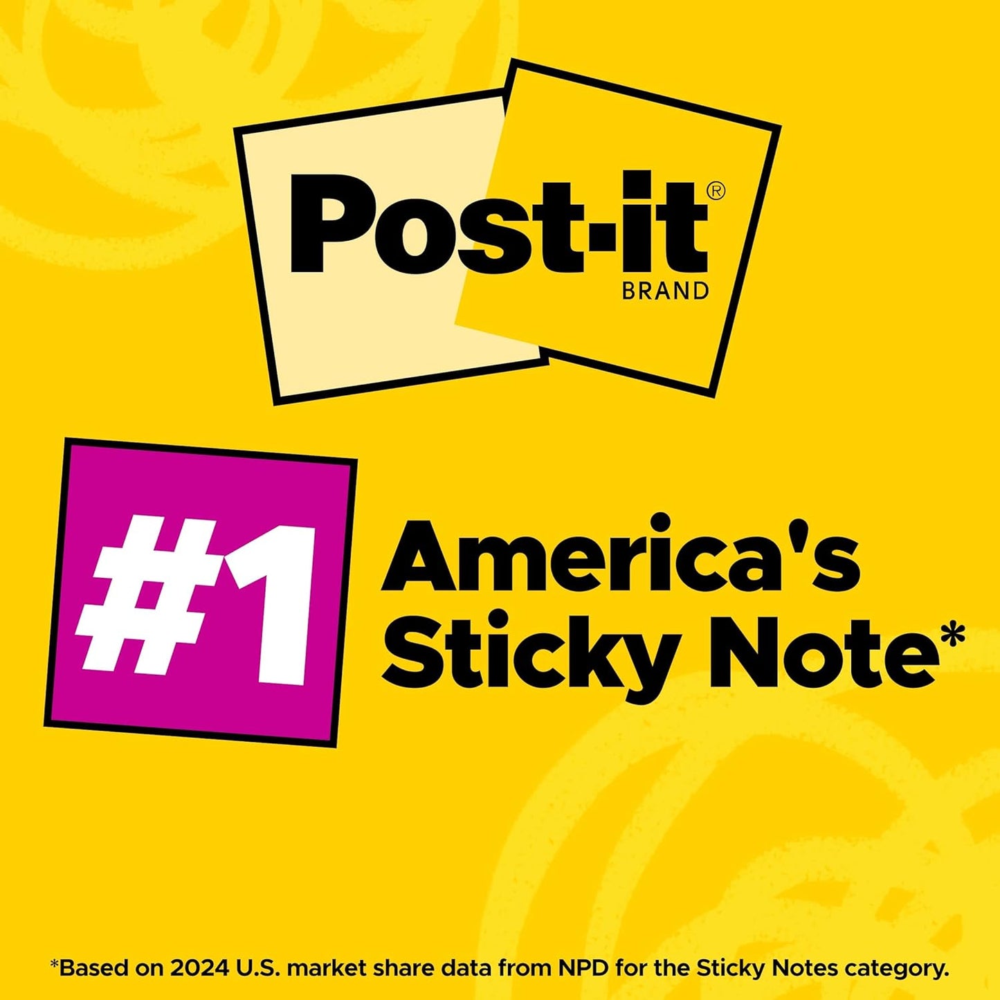 Post-it Notes, 3 in x 3 in, 18 Sticky Notes Pads, 100 Sheets per Pad, The Iconic Canary Yellow Note, School Supplies and Oﬃce Products