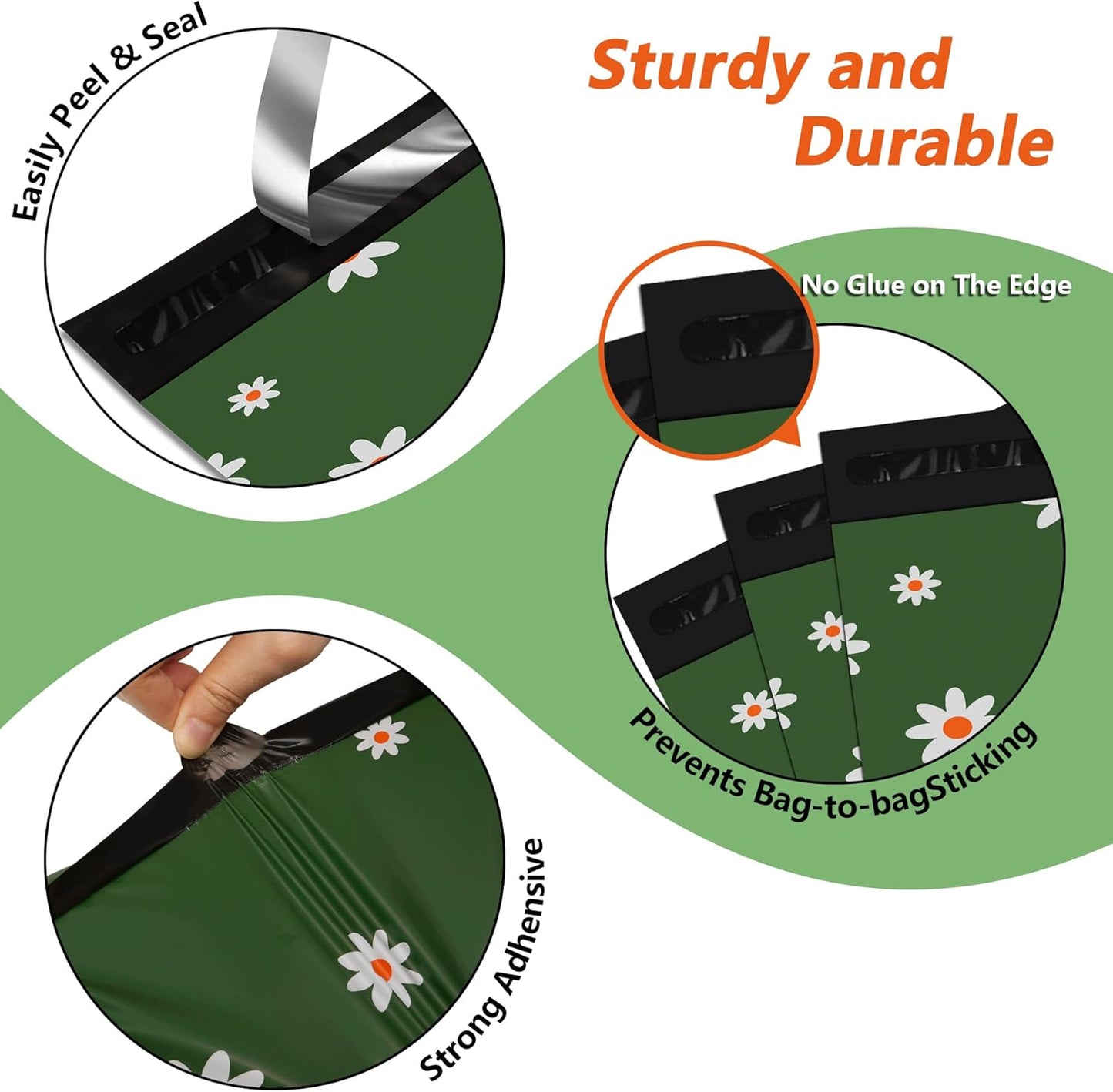 Poly Mailers 14.5x19 Inch 50 Pcs - Cherry printed Shipping Bags, 2.4mil Thickness, Waterproof and Tear Resistant Mailing Envelopes, Self-Sealing Packaging Bags for Small Business