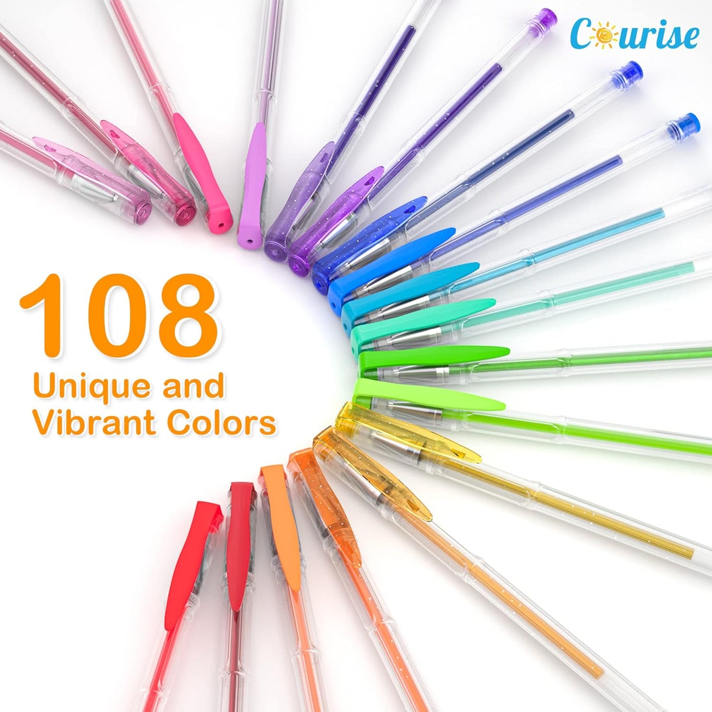 108 Unique Colors Gel Pen Set