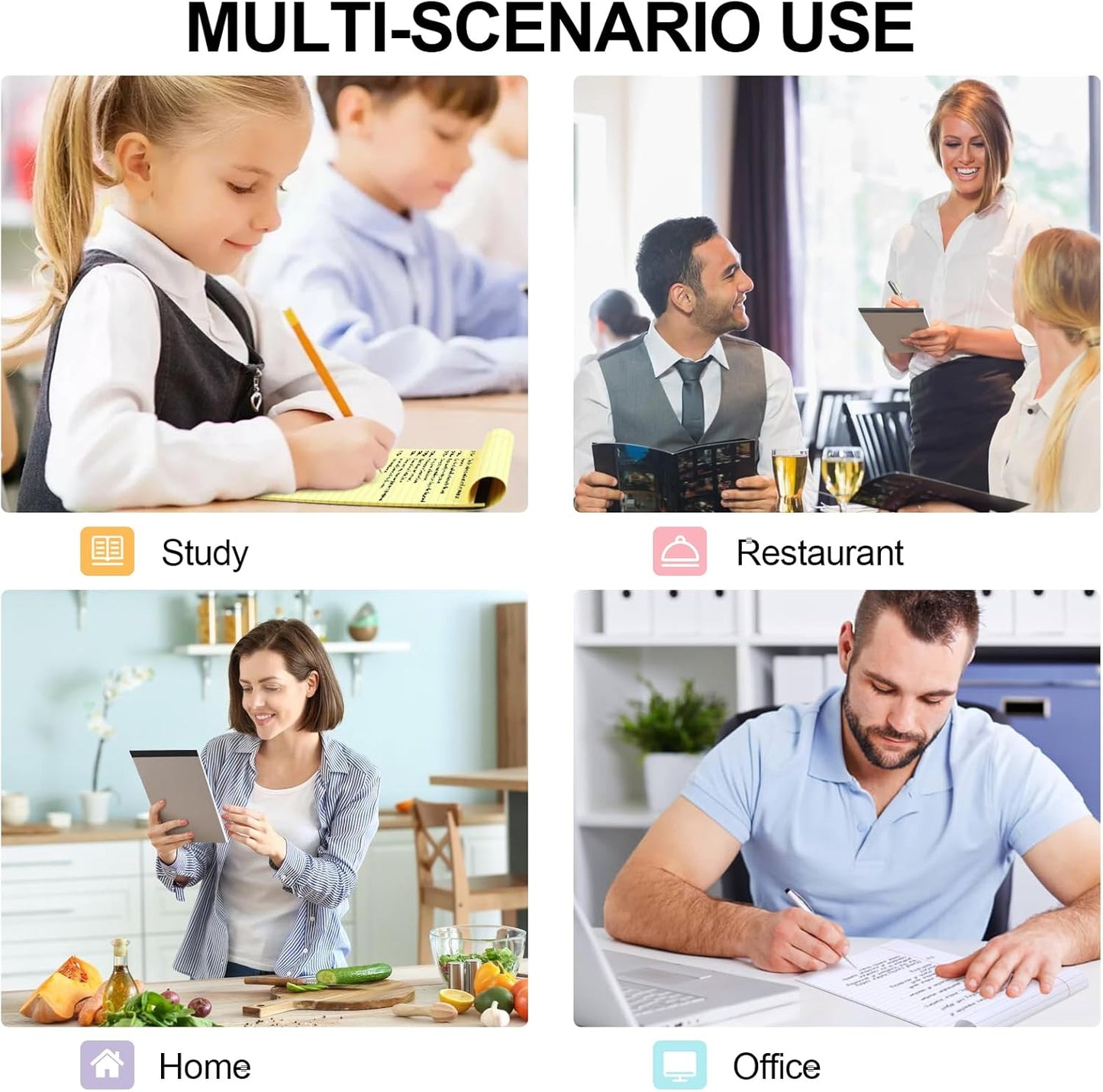 Utron 6 PCS Small Legal Pads 5x8 Yellow and White, Narrow Ruled Small Note Pads, Micro Perforated Writing Pad, College Ruled Legal Notepads 5x8 for Study, Office, To-Do Lists(30 Sheets/Small Notepad)