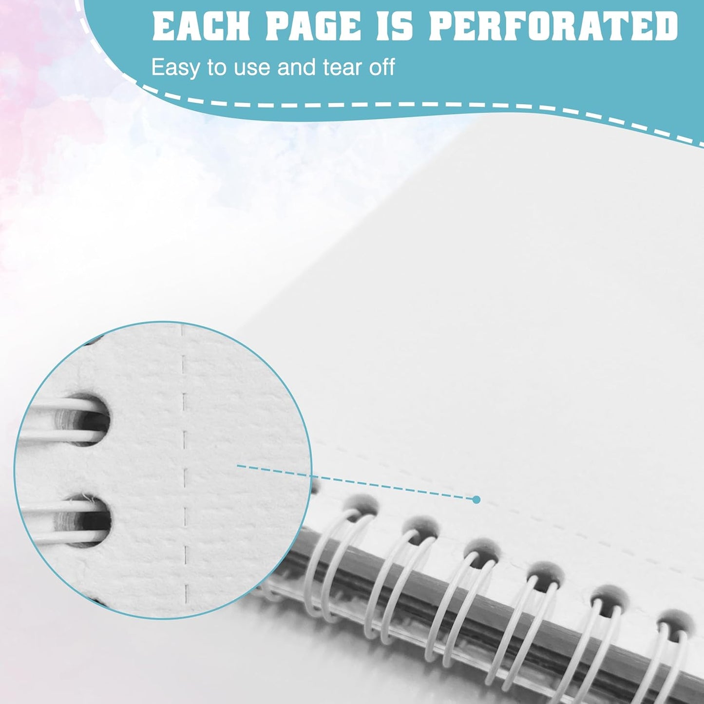 Watercolor Paper Pad, Watercolor Sketchbook 7" x10” 140lb/300gsm, Spiral Bound Water Color Pad Journal and Sketchbook for Adults & Kids, Markers and Art Journaling