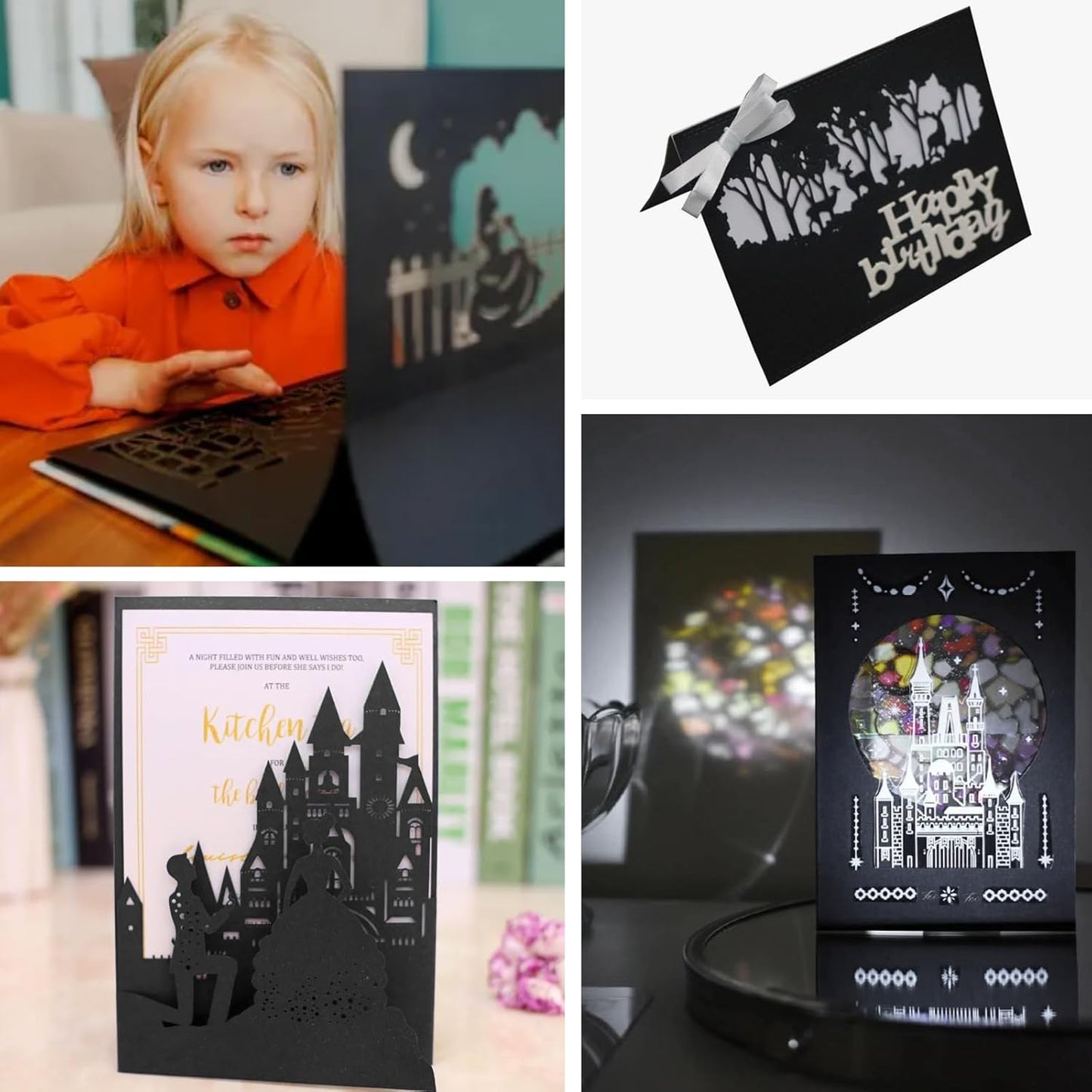 OcePor 100 Sheets Black Cardstock 9” x 12”, 92lb/250gsm Black Card Stock, Thick Card Stock Paper, Heavy Cardstock Paper for Printer, Resume, Scrapbooks, Art, Crafts, Business Cards