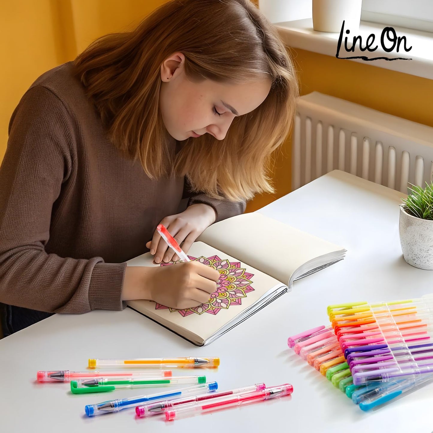 108 Colors Gel Pens Set, Gel Pens for Adult Coloring Books Journals Drawing Doodling Art Markers