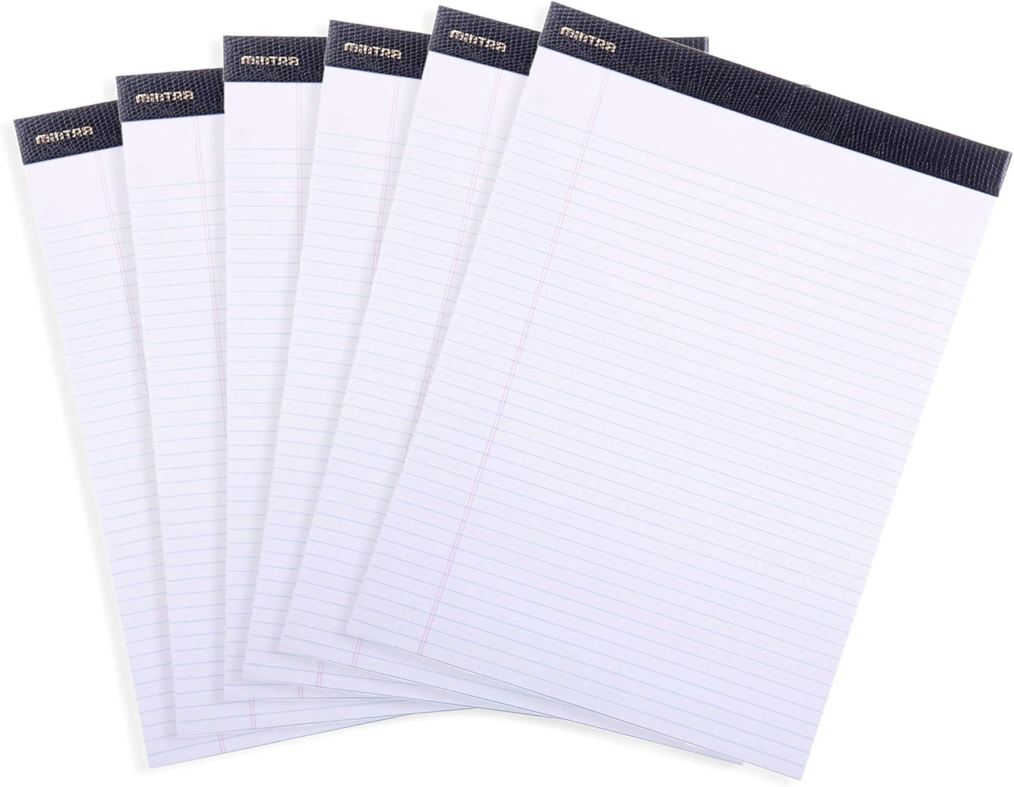 Mintra Office Legal Pads - ((PREMIUM WHITE 6pk, 8.5in x 11in, NARROW RULED))