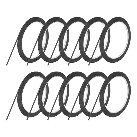 MECCANIXITY 10 Rolls Whiteboard Tape Graphic Chart Tape 3mm 54.7 Yard Art Tape Thin Self-Adhesive Pinstripe Tape Masking Tape for Gift Wrapping Craft Supplies, Black