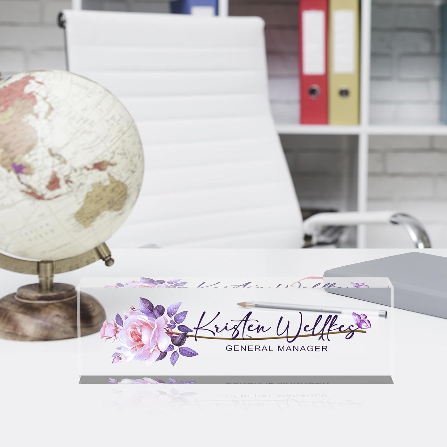 Custom Name Plate for Desk, Desk Name Plate Personalized Office Desk Decor for Women and Men, Employee Appreciation Gifts Office Gifts for Boss, Manager, Teacher, Nurse