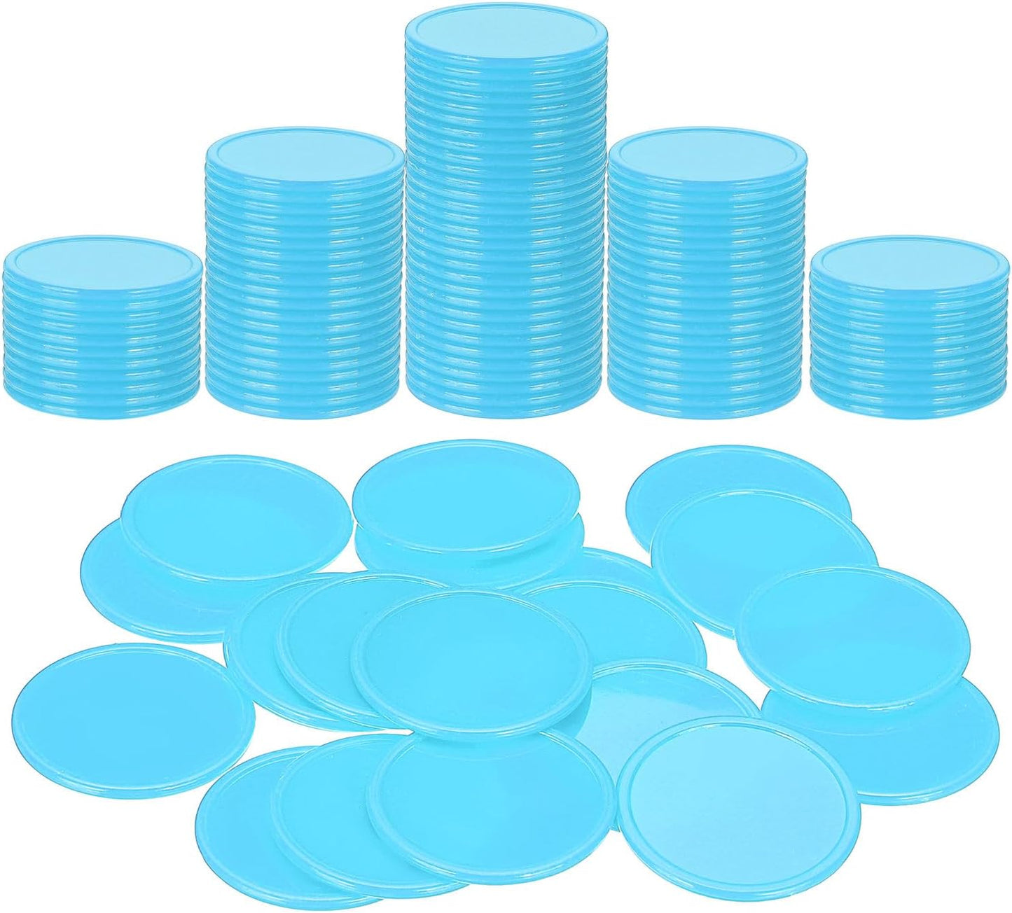 uxcell Plastic Poker Chips, Learning Counters Counting Counters Disks Markers Opaque Game Tokens for Game Play Math Counting