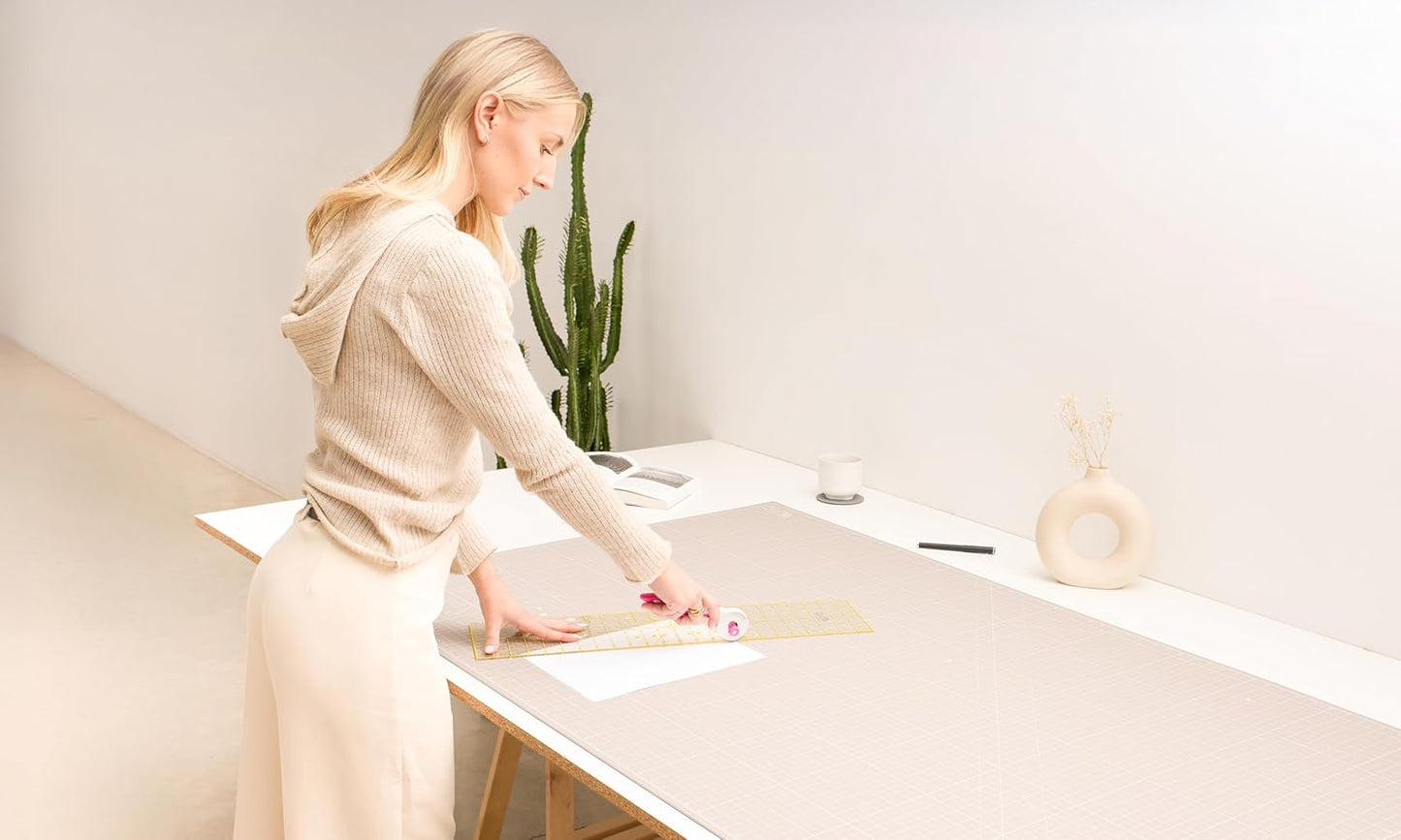 Elan Cutting Mat 36x72 Black & Taupe, Extra Large Self Healing Cutting Mat 36 x 72 Inch, 5-Ply Craft Board Black, Hobby Board for Sewing and Quilting