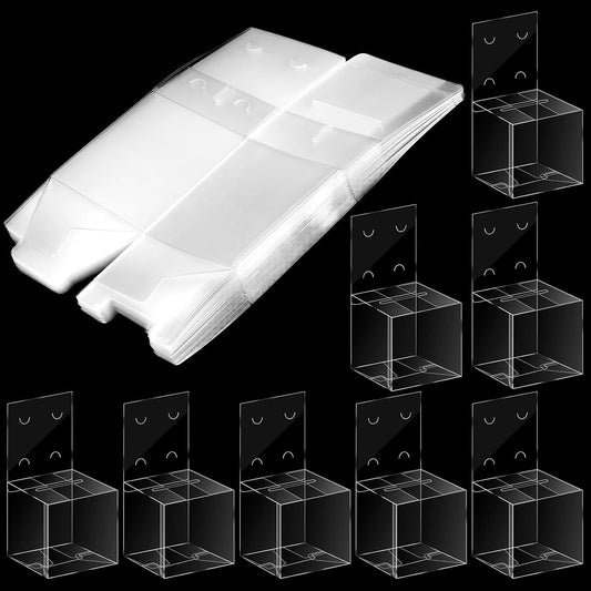 Eersida 30 Pieces Clear Raffle Boxes with Slot 6 x 6 x 6 Inch Plastic Donation Box Voting Suggestion Ballot Containers with Removable Header for Fundraising Collecting Business Card Voting Contest
