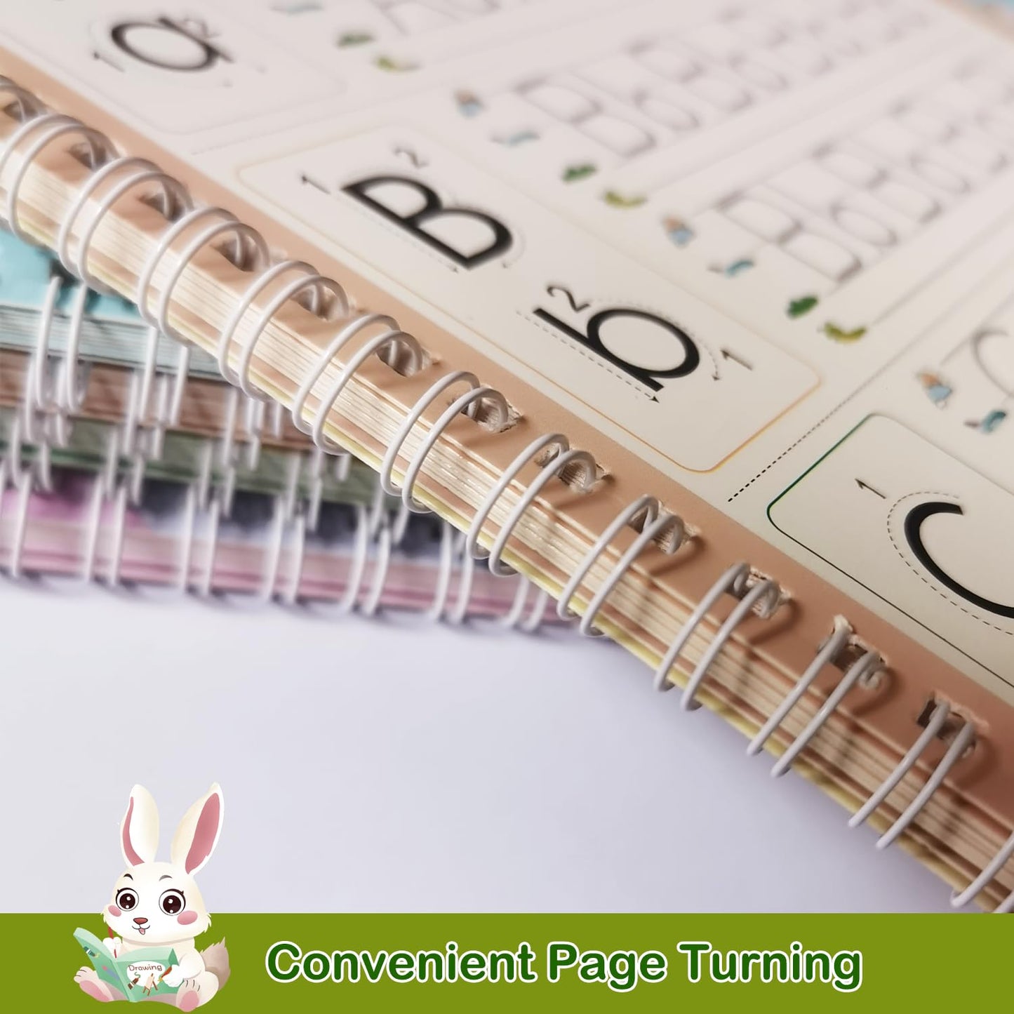 Magic Grooved Practice Copybook 5 Pack with Pens, Groove Reusable Magical Handwriting Workbooks, Tracing Letters Numbers, Math, Kindergarten Sight Words for Kids Ages 3-8 for Preschool(5books+Pens）