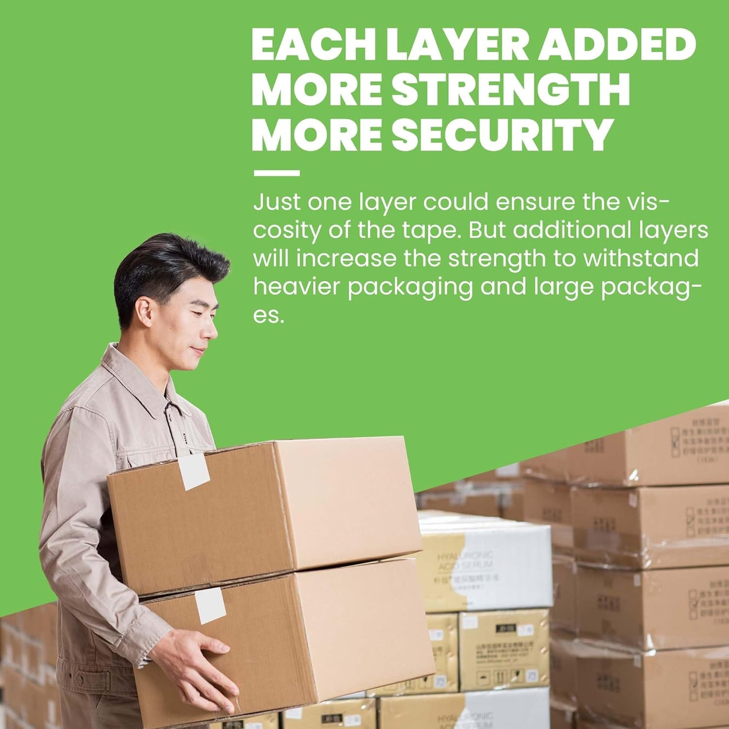 36Rolls Eco-Friendly Kraft Paper Tape 2Inch x 55Yard, White Paper Packing Tape, Biodegradable Recyclable Packaging Tape Self Adhesive Box Tape for Shipping, Sealing, Moving