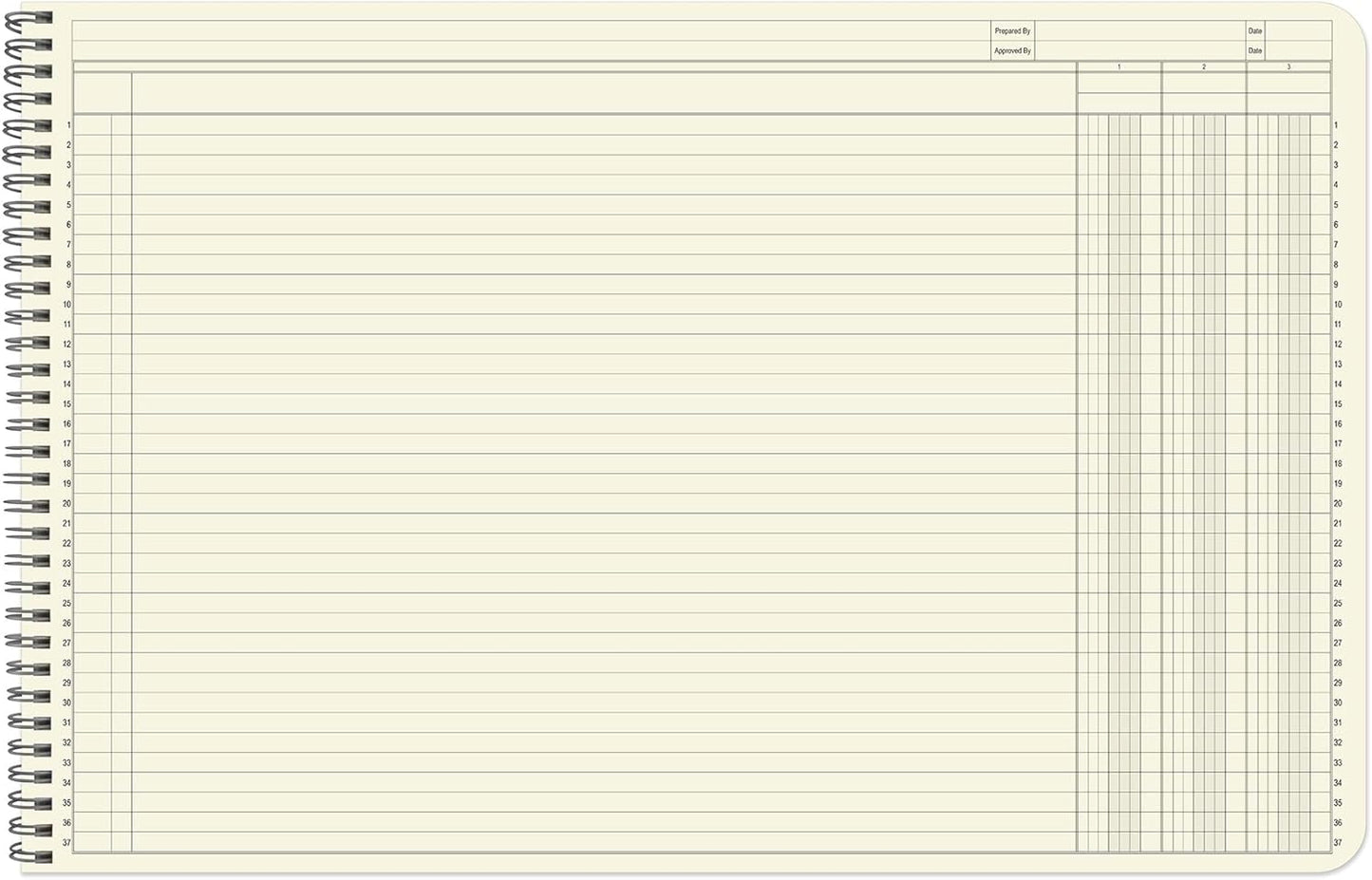 BookFactory Accounting Ledger Notebook/Large 3 Column Accounting Ledger Columnar (Three Columns) Log Book - 17'' x 11'', 100 Pages, Wire-O Landscape Format (LED-100-CLCW-PP(17x11-Ledger-3)-AX)