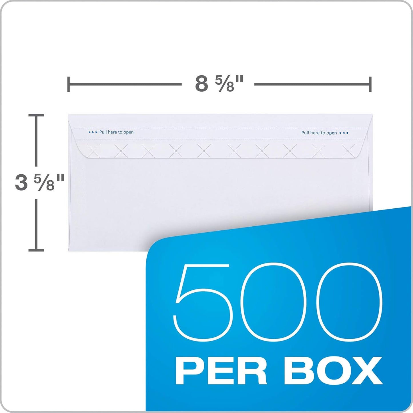 Columbian #8 5/8 Security Envelopes, 500/Box, Double Window, 3-5/8" x 8-5/8", Release & Seal Self Seal, SimplySafe Tamper Evident, White (COLO156)