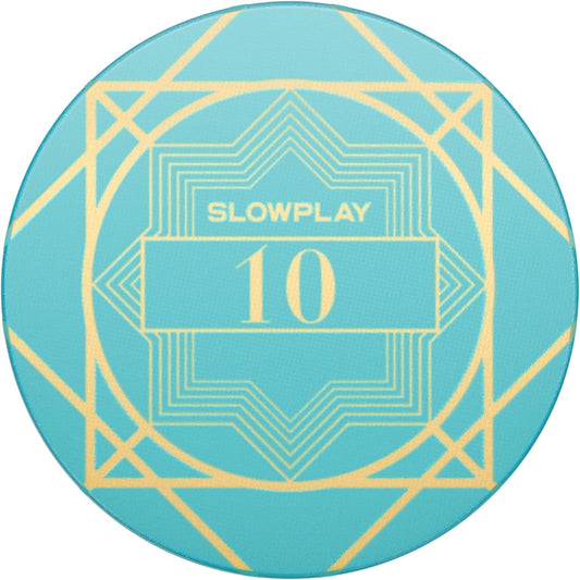 SLOWPLAY Nash Ceramic Poker Chips in Bulk, Casino Grade Ceramic 10-Gram Poker Chip for Texas Hold'em, 39mm Professional Chips Pack of 50 with Denomination of 10