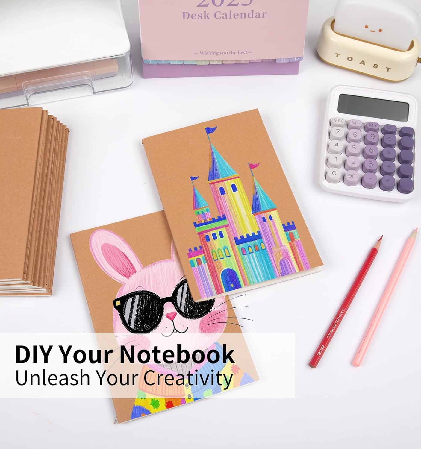 60 Pack A5 Ruled Lined Kraft Notebooks Bulk, Journaling Notebooks, A5 Lined College Ruled Notebook, 8.3x5.5 Inches 60 Pages Travel Journal Notebooks Set for Work, School, Student, Kids, Writing