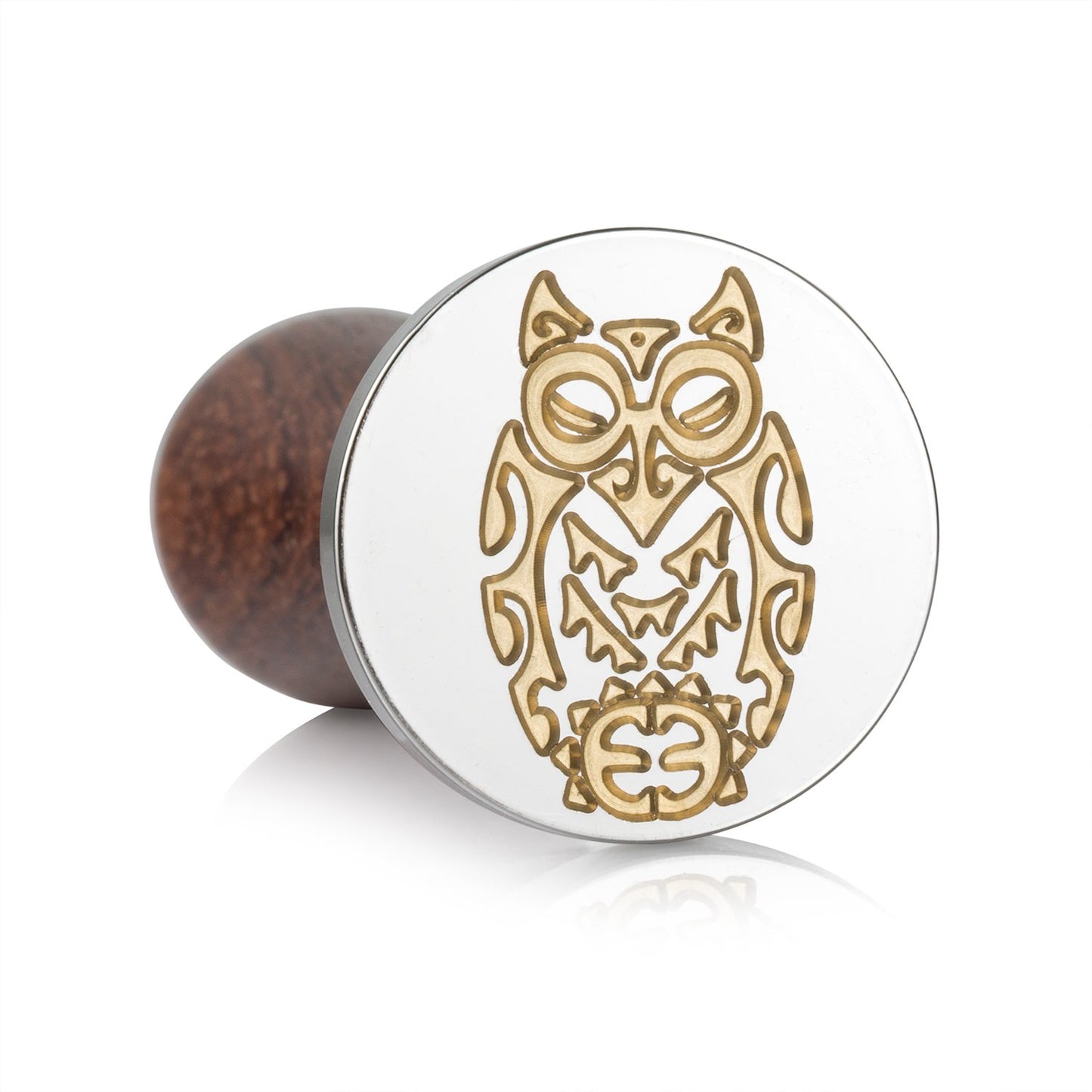 Mceal Wax Seal Stamp,Silver Brass Head with Rosewood Handle, 1.2"(30mm) Dia (Owl)