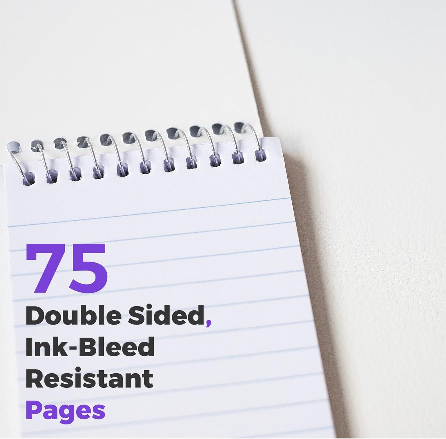 Small Notebooks, Spiral Notepads 3x5" - (Bulk Pack of 25) Pocket Notebook, Memo Pads For Home, Office, College, School - Lined College Ruled Paper - 5 Colored Notebooks, 75 Sheets Per Notebook