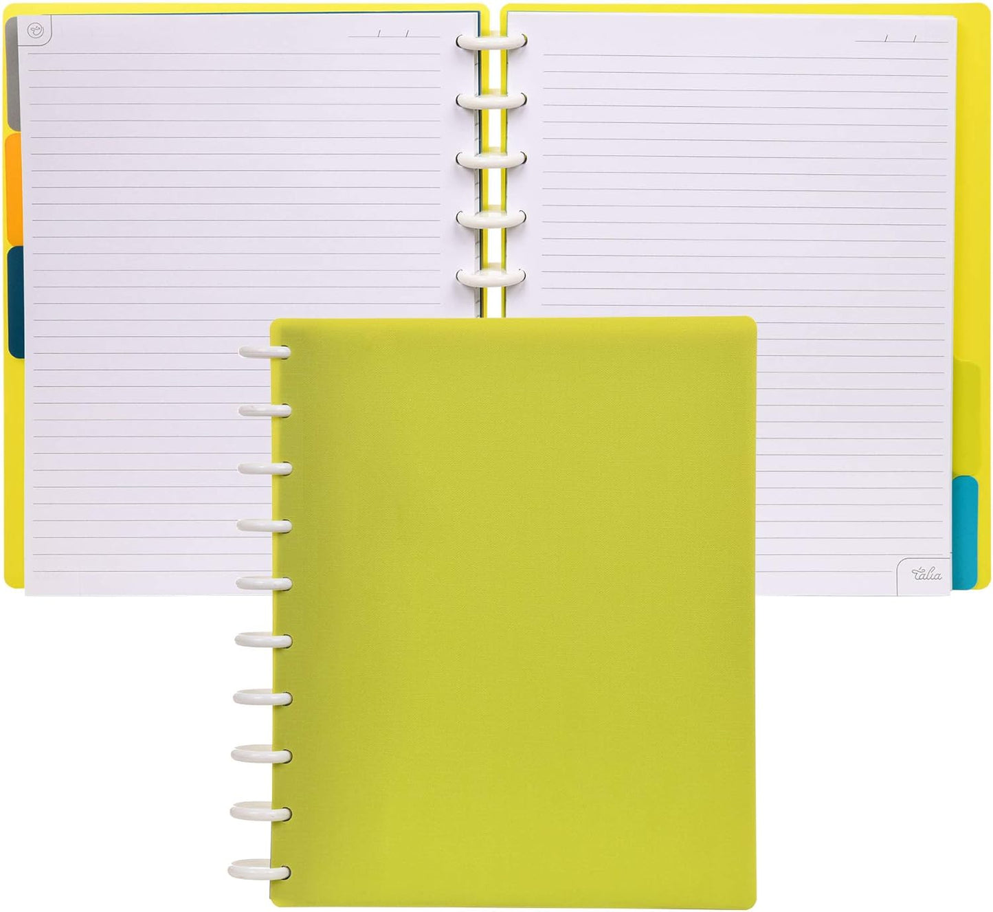 Talia Discbound Notebooks, Planner, Customizable, (Verdant Green, Midsize (7.5in x 9.75in))