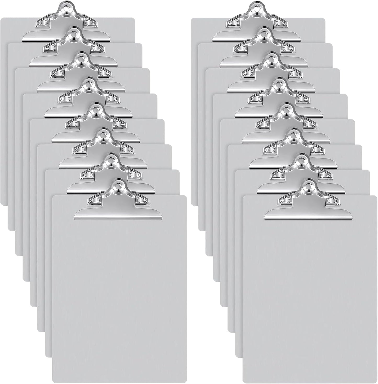 16 Pcs Metal Clipboard Heavy Duty Aluminum Clipboards 12 x 9 Inch Metal Clip Board with Low Profile Clip A4 Letter Size Document Holder for Office School Medical Jobsite Laboratory