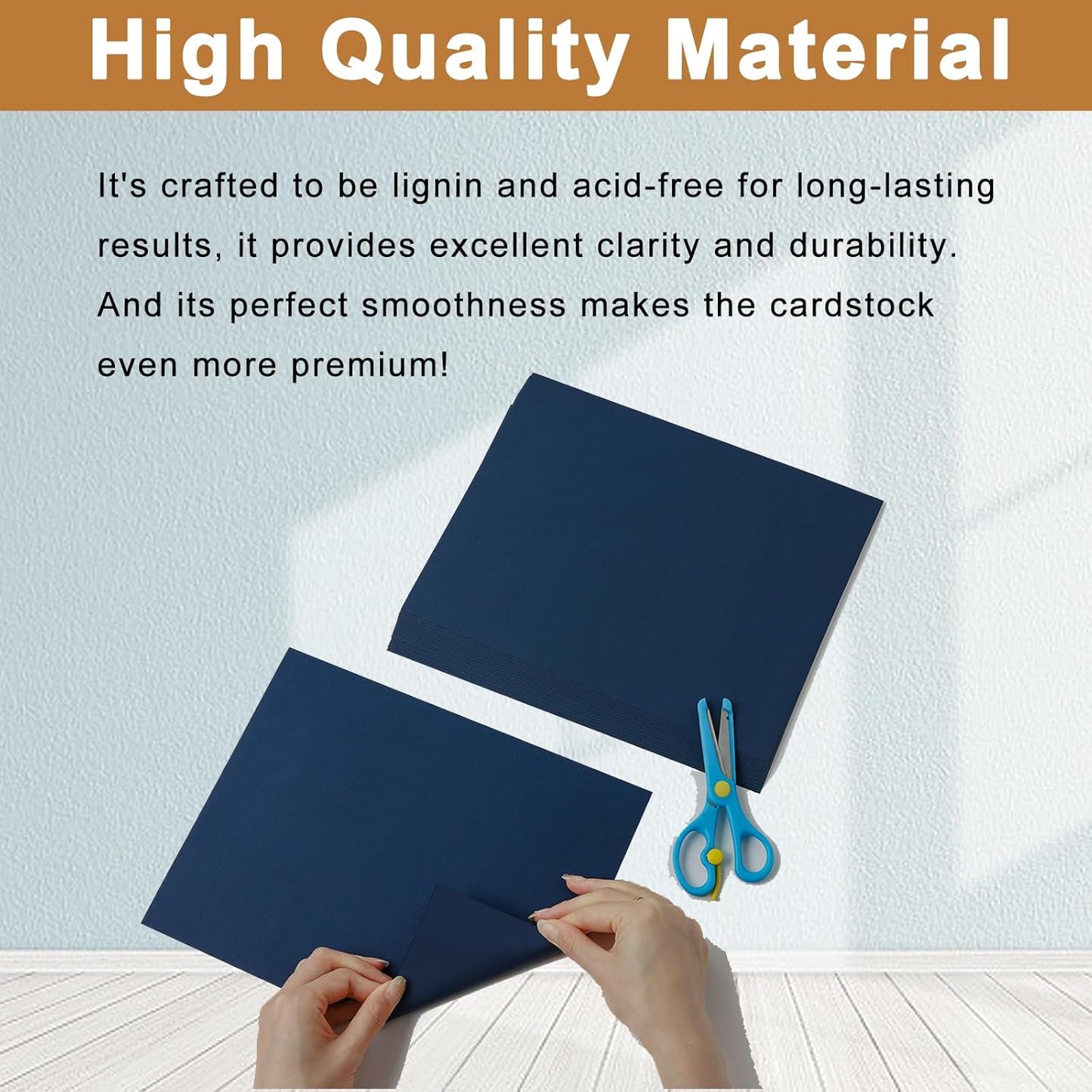 28 Sheets Navy Blue Cardstock 8.5 x 11 Scrapbooking Paper, 92lb Heavyweight Card Stock Printer Paper for DIY Making Cards, Greeting Cards, Wedding Invitations, Birthday, Menus