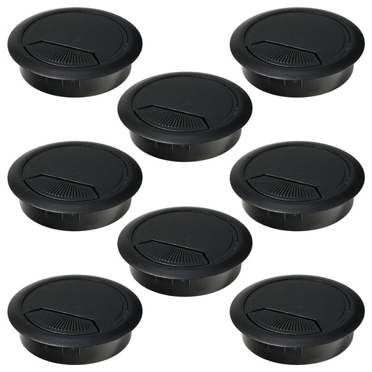 Desk Grommet 2 inch(50mm)8 Pcs, Desk Hole Grommet, Cable Grommet, Desk Hole Cover, Desk Cord Hole Cover, Desk Cable Hole Cover, Desk Wire Hole Insert, Furniture Hole Cover(Black Grommets)