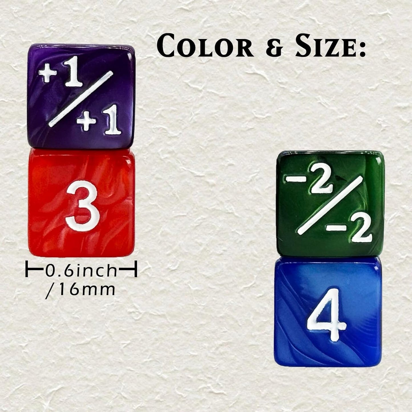 60 Pieces MTG Dice Abilities Keywords Counters Set - Counters Bulk Creature Stats Buff Tokens Magic The Gathering with 2 Dice Bags for MTG,TCG,Card Games Accessories