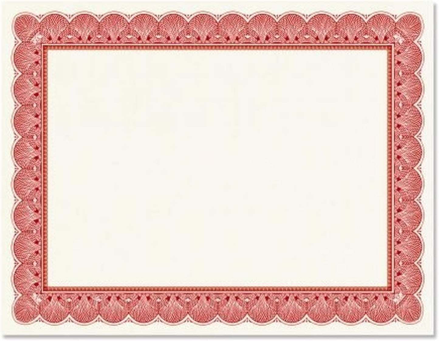 Elite Red & White Parchment Certificate Papers - Pack of 25, Laser & Inkjet Printer Compatible, for Office, Business Awards, Graduation, School Diplomas, 8-1/2" x 11" on 60 lb. Text Stock