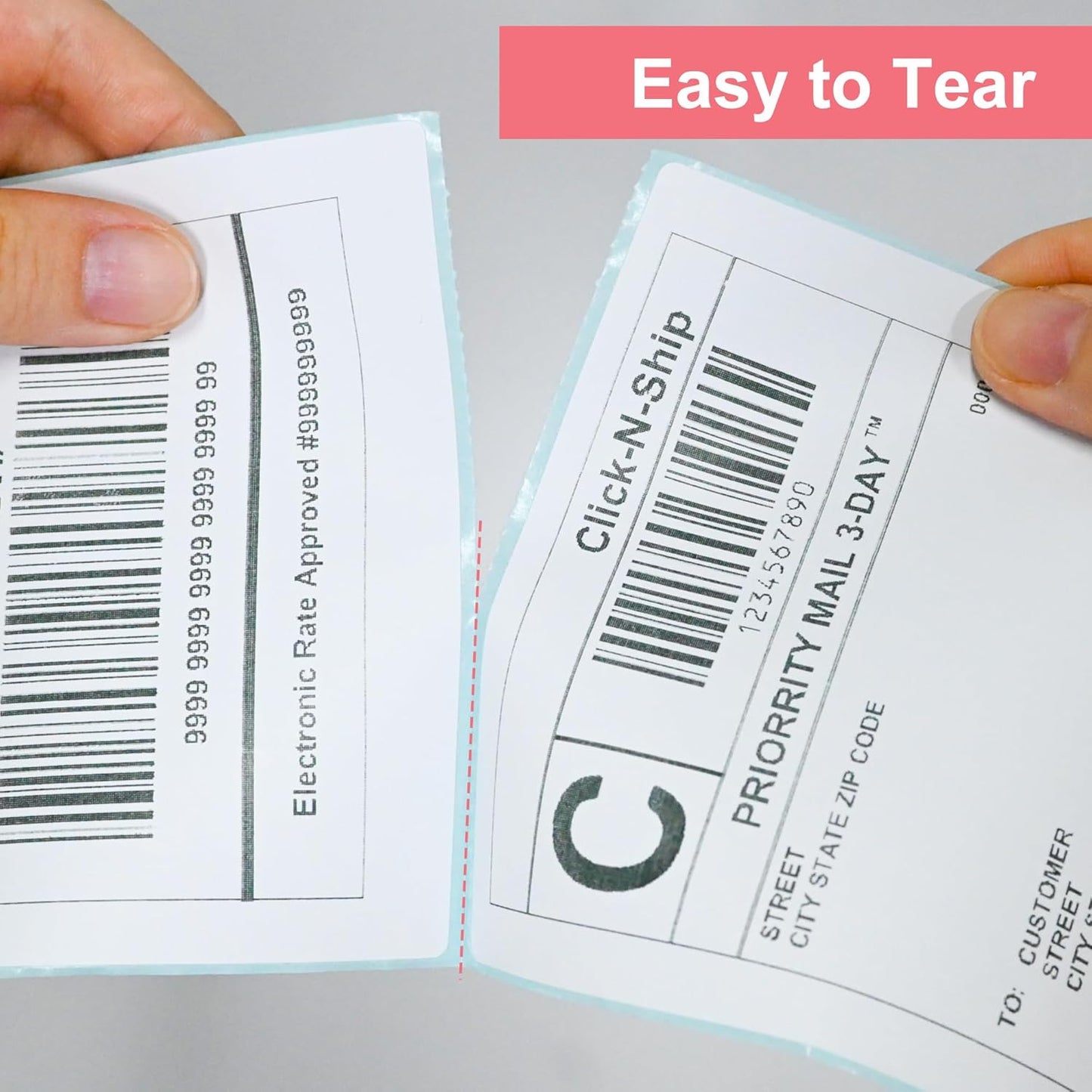 L LIKED 4"x 6" Direct Thermal Labels White Perforated Shipping Labels, 250 per Roll, Pack of 20 Rolls - Commercial Grade