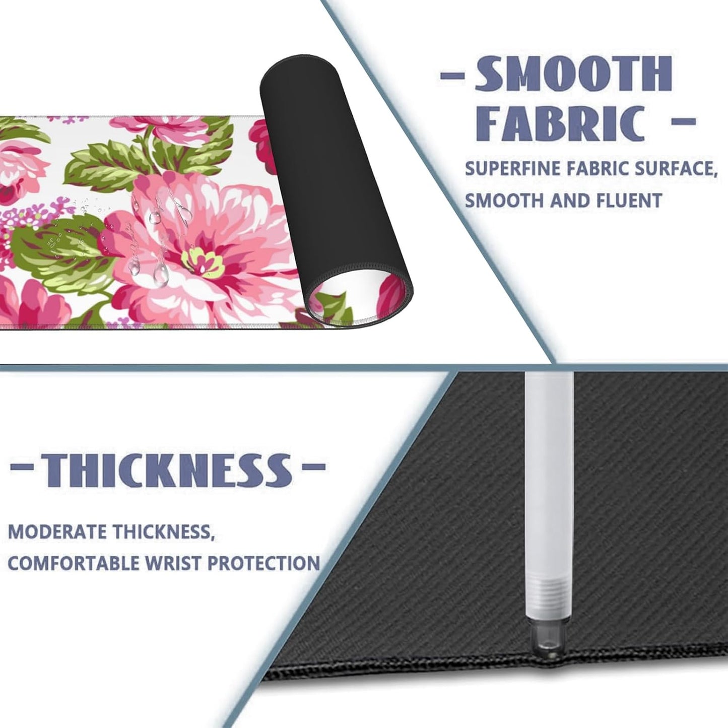 Colorful Rubber Duck Large Gaming Desk Mat,Rubber Non-Slip Cute Mouse Pad,31.5x11.8x0.12in Extended Fun and Playful Mousepad,Game Lover Mice Pads Gifts,Office Home Deskmat Decor